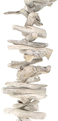 MACOSA HM76924-010 Dekohänger Treibholz-Girlande 80 cm Holzgirlande Holzhänger Hängedeko maritim Mediteran Sommer-Dekoration Wanddeko Deko zum hängen