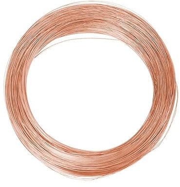 Alambre de cobre puro al 99,5 %, alambre redondo de cobre desnudo, calibre 18 para hacer joyas, alambre floral para manualidades (longitud 32.8 pies)