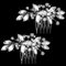 2 Stück Strass Braut Seitenkamm, Silber Brautschmuck Hochzeit Haarkamm Kristall Braut Kopfschmuck Perle Haarteile Haarschmuck Glänzender Kristall Haarschmuck für Frauen und Mädchen