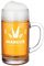 polar-effekt Jarra de cerveza con grabado personalizable, 500 ml, vaso de cerveza personalizado, regalo para hombres, cumpleaños, diseño de botellas de cerveza con lúpulo