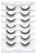 3D Clear Band False EyeLashes Natural Look Cat Eye Wispy Fake lashes Short Supernatural Cross Soft Reusable Lashes 7 Pairs-Happy Heartbeat(No.201)