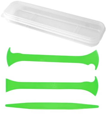 CGEAMDY 3 Stück Autofolien-Installationswerkzeug, Autofolierung Mikro-Rakel-Set, Fensterfolien-Installationsset Vinyl Wrap Tool Kit, Wrapping-Rakel(Grün)