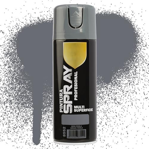 Etrexonline Pintura Spray Multicolor Profesional | 400ml | Adecuado para Metal, Madera & Plástico | Color Gris Perla | Secado Rápido | Paquete de 1