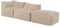 Icon Tetra Modular Sofa für Erwachsene, Beige, Flauschiger Kunstpelzstoff, 2 Sitzer Ecksofa, Bequemer Bean Bag Sofa mit Füllung, Relaxsessel, Lounge, Wohnzimmer Möbel
