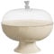 LOVIVER Pedestal Decorative Fruit Bowl with Lid - Round Countertop Basket for Party Wedding Displaying Vegetable Dessert Snacks Bread, Cream with lid