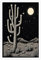 XUHZNXPW Affiches murales rétro en noir et blanc, motif cactus du désert à la tombée de la nuit – Décoration murale moderne du milieu du siècle pour chambre à coucher, salon, 30,5 x 40,6 cm, sans