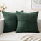 MIULEE 2er Set Kissenbezug 50x50cm Dunkelgrün Kissenhülle Kissenbezüge Sofakissen Dekokissen Boho Couchkissen Kord Dekorative Zierkissenbezug für Sofa