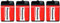 PANASONIC - Lote de 4 blísteres de 1 pila especial Power 4R25X Red Zinc-Carbon 6V