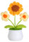JUSTOYOU künstliche Blume Sonnenblume Häkelblume Blumen Topfpflanze, Mini gestrickter Blumentopf, kleine handgefertigte Häkelblume für Home Office Dekor, Geschenk für ihren Valentinstag (1, gelb)