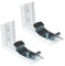 CARMOTTER Lot de 8 supports de store verticaux, supports métalliques en forme de L, 7,6 cm de long, montage intérieur, contrôle manuel