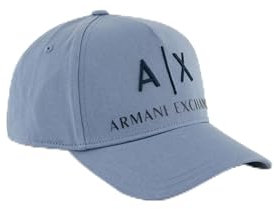 Armani Exchange Herren Corporate Logo Baseball Hat Baseballkappe, Flint Stone/Navy, Einheitsgröße
