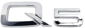 SANNITOU Auto Emblem Aufkleber für Audi Q5,Autoaufkleber Kühlergrill Front Motorhaube Kofferraum 3D Logo Heckklappen Buchstaben Selbstklebende Ersatz Dekoration