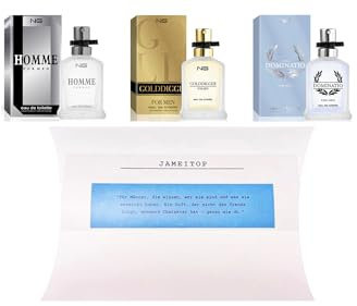 jameitop® Geschenkbox Düfte Set Trend 3 X Parfüm für Herren 15 ML Männer Box mit Spray Kopf