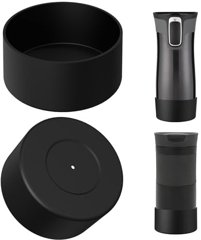 Linkidea Wasserflaschen-Stiefel, kompatibel mit Contigo West Loop 2.0, 453 g, 567 ml, 680 ml, Huron 2.0, 453 g, 567 ml, Silikon, rutschfest, für Flaschen, Schwarz, 2 Stück