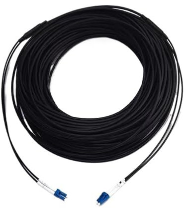 Gepanzertes Glasfaser-Patchkabel 2 Adern 70 m 2C SM MM OM1 OM2 OM3 Indoor Outdoor LC SC FC ST LSZH TPU FTTH Jumper 2 Adern 70 m(FC-FC,2C Black SM TPU)