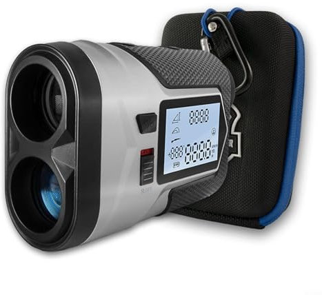 Telemetro da golf con display LCD, ricaricabile tramite USB, ideale per caccia, arrampicata, bird watching e altro (650 m)