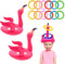 14 Stück Pool Spielzeug Kinder Aufblasbare Flamingo Ringwurfspiel, Pool Zubehör Spaß, Wasserspielzeug Kinder Pool, Pool Spielzeug, Flamingo Aufblasbar, Sommer Pool Party Outdoor Indoor Spiele