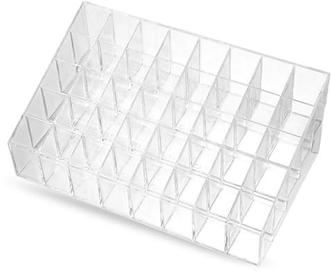 DEARBAG Organizador de pintalabio con 40 compartimentos para maquillaje, transparente, acrílico, para brillo de labios, esmalte