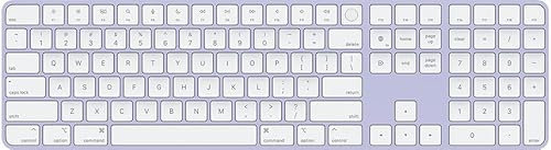 Apple Magic Keyboard with Touch ID and Numeric Keypad (QWERTY US English) Purple (Renewed)