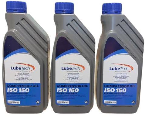 LUBETECH COMPRESSOR OIL ISO VG 150, 3 x 1 LTR, A COMPRESSOR OIL SUITABLE FOR RECIPROCATING, SCREW AND ROTARY VANE COMPRESSORS WHERE A ISO 150 VISCOSITY IS REQUIRED
