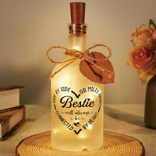 Bestie Gifts for Women, Work Bestie Gifts - LED Bottle Decorative Light | Best Friend Birthday Gifts for Women, Friendship Gift, Bestie Birthday Presents for Female BFF