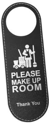 CONGARTENO Beidseitiges Hotel Türschild aus Leder Doppelseitiger Türanhänger Bitte nicht Stören und Zimmer Reinigen Klare Hotel Türschilder für Hotelzimmer und Lounges Einfach Aufzuhängen