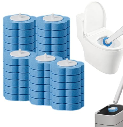 WC-Bürste mit austauschbaren Frische-Pads, Klobürste mit Reinigungsmittel, Einweg Toilettenbürste, Kein Kontakt mit Schmutz, 360° Reinigung in 30 Sek., Frische, die man Sieht und riecht (Pads-3)