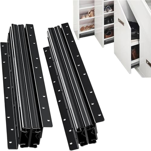 2 PCS Undermount Drawer Runners Slides, Heavy Duty Drawer Runners (80L x 3.6W x 2.3Th centimetres)