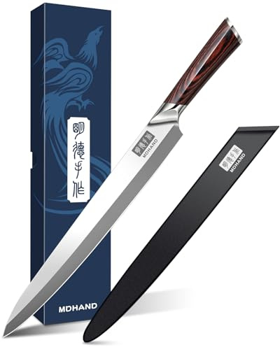 MDHAND Obstmesser Kochmesser Allzweckmesser Profi Scharf Küchenmesser Fischmesser aus rostfreiem Deutscher Edelstahl mit Ergonomischem Griff
