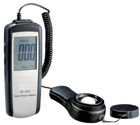 UVB-Messgerät, CEM DT-1307 Digitales Sonneneinstrahlungsmessgerät mit UV-Messung, 2000 W/m² Reichweite