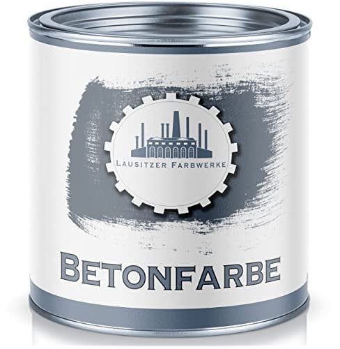 Lausitzer Farbwerke Betonfarbe Bodenfarbe traditionelle Fassadenfarbe für mineralische Untergründe für Stein, Mauer, Beton, Fassade, Putz, Zement streichen & versiegeln (2,5 L, Weiß (Ral 9010))