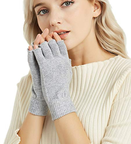 Novawo Wolle Mischung Fingerlose Handschuhe Warme Armlinge Unisex-Schreibhandschuhe
