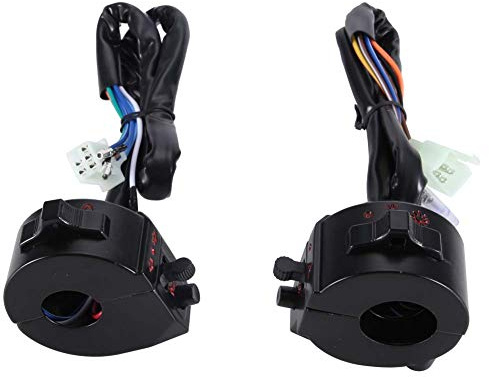 Interruptores Universales Para Manillar De Moto 22mm Control De Luces Bocina Y Direccionales Juego De Interruptores Izquierdo Y Derecho Compatibles Con Diversas Marcas De Motocicletas