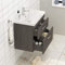 600mm Wall Hung Bathroom Vanity Unit Mid Edge Basin 2 Drawers Storage Cabinet Furniture - Grey Elm