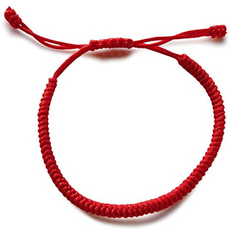Glücksknoten-Armband - Buddhistisches Glücksarmband (rot)