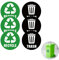Pegatina de reciclaje, autoadhesiva, para reciclar y papelera, etiqueta engomada redonda de reciclaje para contenedores de basura, reciclaje de basura para cocina resistente al agua