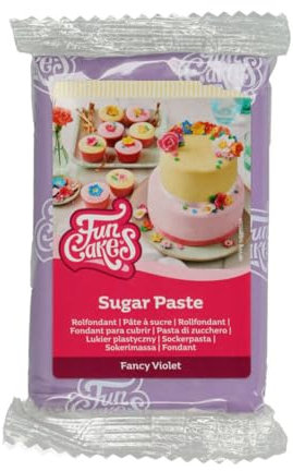 FunCakes Rollfondant Fancy Violet: Einfach zu verwenden, glatt, flexibel, weich und biegsam, perfekt zum Dekorieren von Kuchen, Halal, koscher und glutenfrei, 250 g