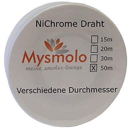 50 Meter NiChrome Ni80 Wickeldraht Heizdraht für E-Zigaretten (0,20 mm)