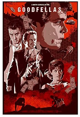 XXJDSK Poster Kunstdrucke Goodfellas Martin Scorsese Filmposter 3 für Wohnzimmer Schlafzimmer Dekoration 60X90cm Kein Rahmen