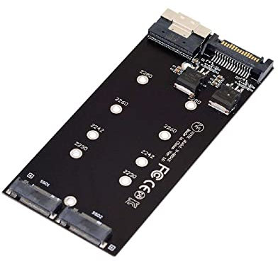 Cablecc Dual 2X NVME M.2 AHCI auf Slimline PCIE Express 3.0 4.0 SFF-8654 8X Raid Card VROC Raid0 Hyper Adapter