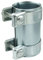 Ø 63,5x125mm / 2,5 Verstärkte Auspuff Rohrverbinder Doppelschelle für 60-62mm Auspuffrohr