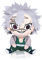 LIKUNGOU 20cm Anime Plushie Nezuko Tanjirou Plüschpuppe Spielzeug, Weiche Kawaii Sitzende Manga Figur Puppen Sammlerstücke Geschenke für Fans (Sanemi)