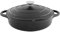 Blackmoor 67579 28cm Cast Iron Shallow Casserole Dish With Lid / 2.5L Capacity/Oven Proof Up To 260°C/Non-Stick Enamel Coating/Easy Grip Handles/Works On All Hob Types/Stylish Black Colour
