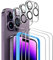 CANSHN für iPhone 14 Pro Panzer Schutz Glas mit Rahmen-Installationshilfe, kompatibel mit iPhone 14 Pro Kamera Schutzfolie, [3+3 Stück], [Anti- Kratzer], [Bläschenfrei], [9H Härte], [HD-Klar]