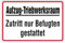 Aufkleber Warnung „Aufzug-Triebwerksraum Zutritt nur Befugten gestattet“ Hinweis Warn Schild Folie selbstklebend | Größe wählbar Made in Germany, Größe: 20x30cm