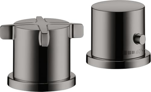 hansgrohe AXOR Citterio E 2-Loch Wannenrandarmatur mit Thermostat, 36412330, Farbe: Polished Black Chrome