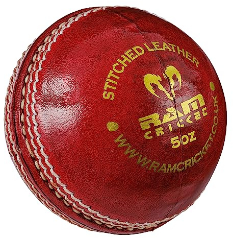 Ram Cricket Academy Ball, Red, 5 oz, Pack of 6