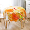 Lukery Tulpen 3D Tischdecke Abwaschbar Gartentischdecke, Tischdecke Rund Tischdecken Tischtuch Outdoor Indoor, Tisch Schutz für Geburtstag Hochzeit Festival (Orange,Durchmesser 90cm)