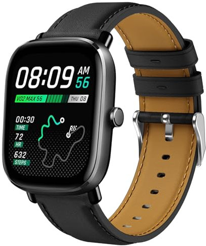 Osinaga 20mm Leder Armband für Amazfit GTS 4 Mini, Schnellverschluss Lederarmbänder für GTS 3/2/2 Mini, Bip 3/3 Pro/S/Lite, GTR 42mm