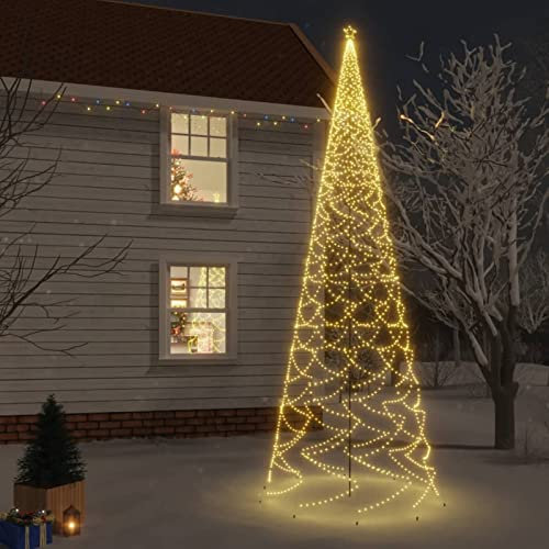 LAPOOH Weihnachtsbaum mit Erdnägeln Warmweiß 3000, Tannenbaum Künstlich, Christbaum, Christmas Tree, Tannenbäume, Weinachts Baum, 800 cm